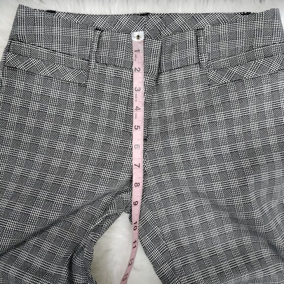 Plaid Black & White High-Waisted Flare Pants With Belt Loops Retro 80's Size 28 - Picture 7 of 9